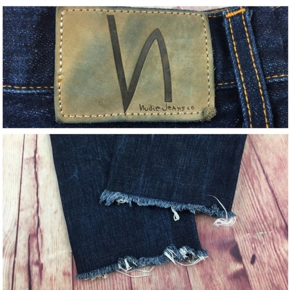 🐞NUDIE JEANS Grim Tim Dry Edged Selvage denim 28/26 Unisex (make an Offer!!) - Picture 6 of 8